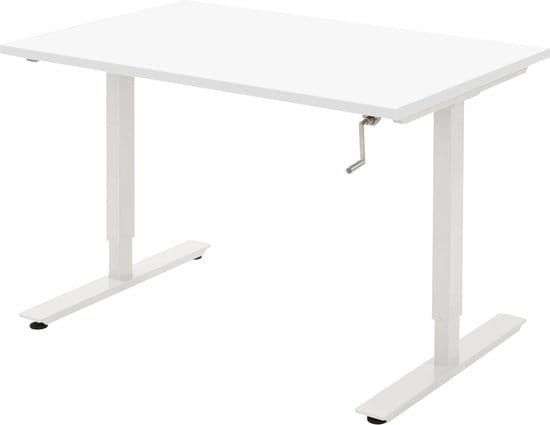 Zit sta bureau - Wit - met slinger 140 x 80 cm