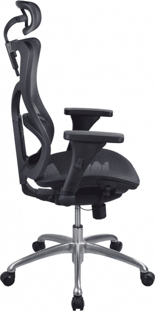 Bureaustoel SB PosturePro - Zwart - Mesh met chrome