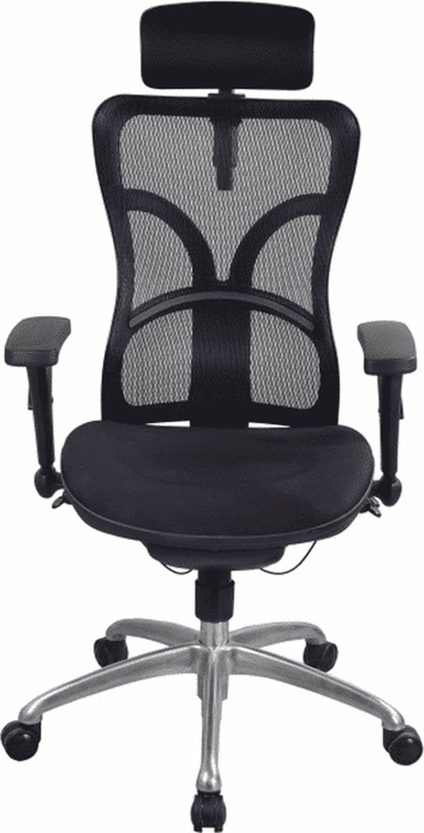 Bureaustoel SB PosturePro - Zwart - Mesh met chrome