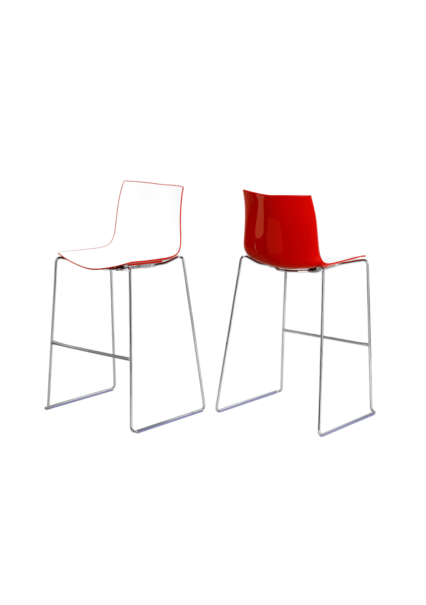 Onderstel Arper - Rood - Barkruk Catifa 46 Chrome
