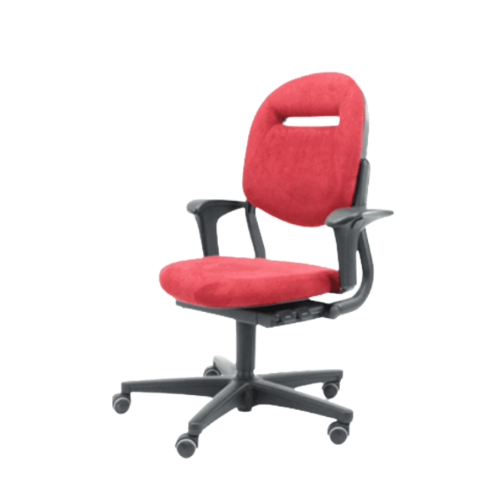 Rode Ahrend 220 bureaustoel met ergonomische rugleuning en comfortabele zitting
