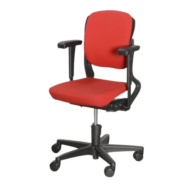 Rode Ahrend 230 bureaustoel met ergonomische rugleuning