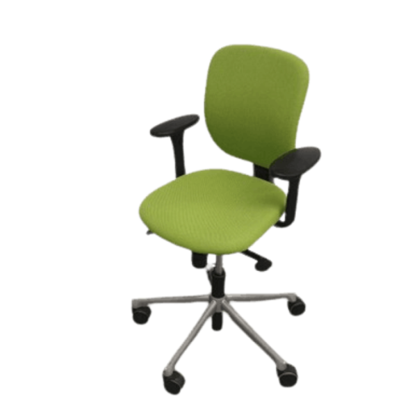 Groene Ahrend 262 bureaustoel met ergonomische rugleuning en gestoffeerde zitting