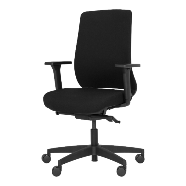Zwarte HÅG Creed 6005 bureaustoel met ergonomische zitting en rugleuning