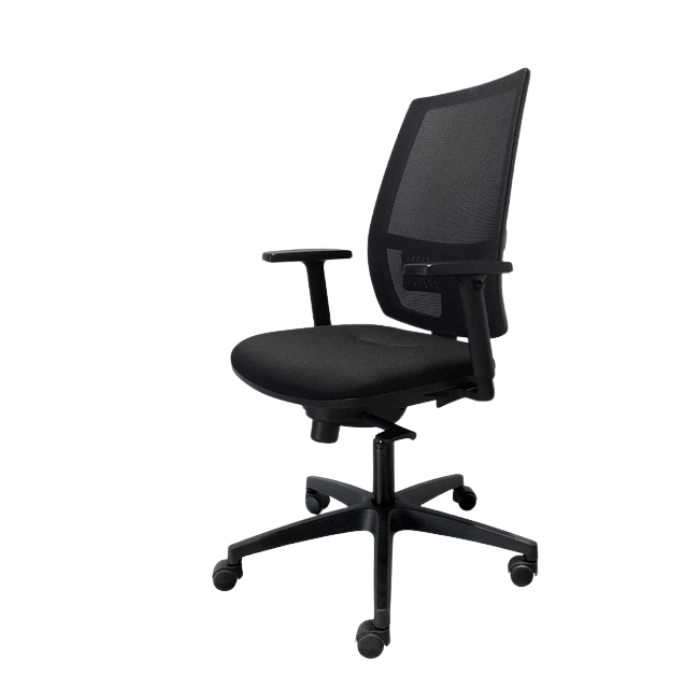Zwarte Mira Mesh bureaustoel met ergonomische mesh rugleuning en verstelbare zitting