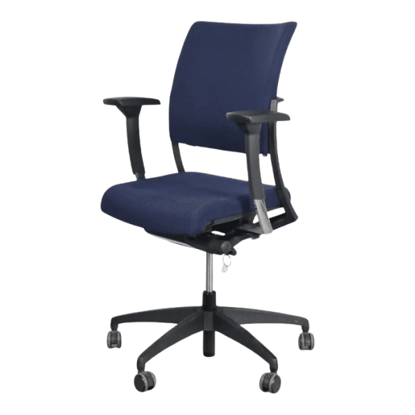 Blauwe Sitag World bureaustoel met ergonomische rugleuning