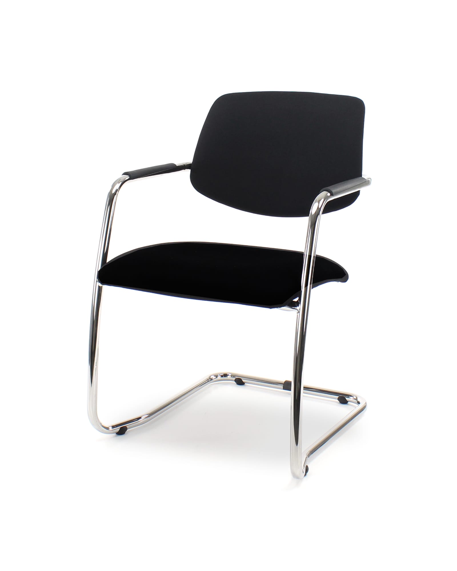 Vergaderstoel F55 - Zwart - Chrome