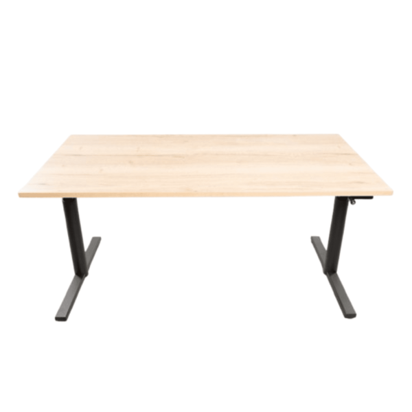 Bureau Gispen TM - Eiken - Verstelbaar met slinger 120 x 80 cm Zwart