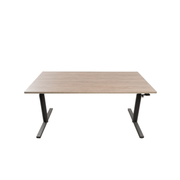 Bureau Nieuwe Gispen TM verstelbare - Zwart - met slinger 160 x 80 cm Noten