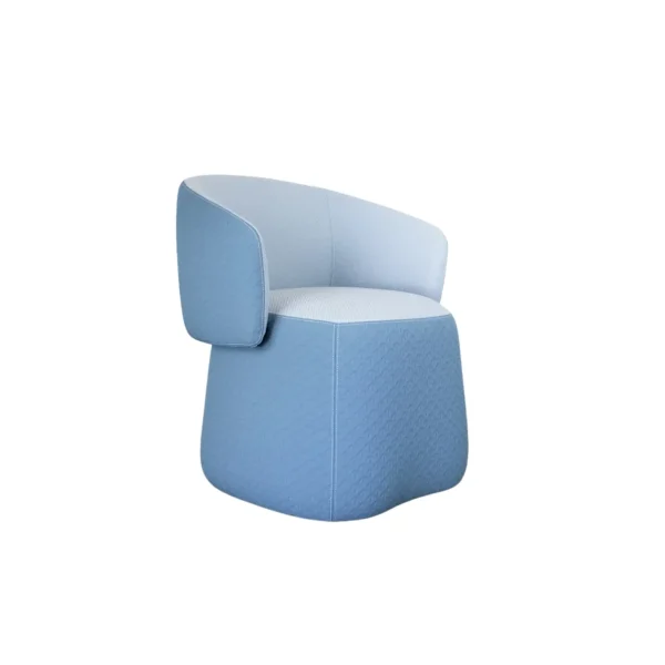 Haworth armchair footstool - Blauw - Poef design Patricia Urquiola