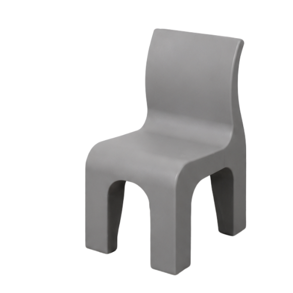 Grijze Richard Hutten Bronto kinderstoel met speels design en kunststof zitting