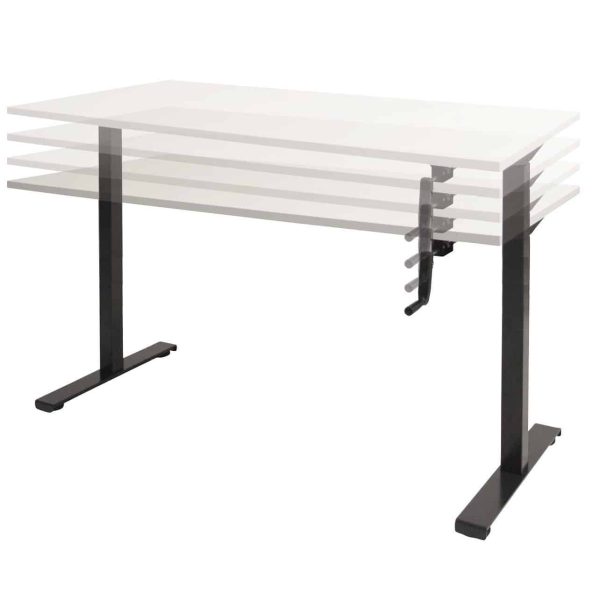 Zit sta bureau Schaffenburg Dextro - Wit - met slinger 120 x 80 cm Zwart