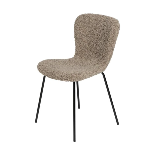 Beige SoHome Teddy vergaderstoel met zachte teddy‑bekleding en comfortabele kuipzitting