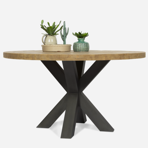 Vergadertafel - Zwart - Rond Houten 140 cm