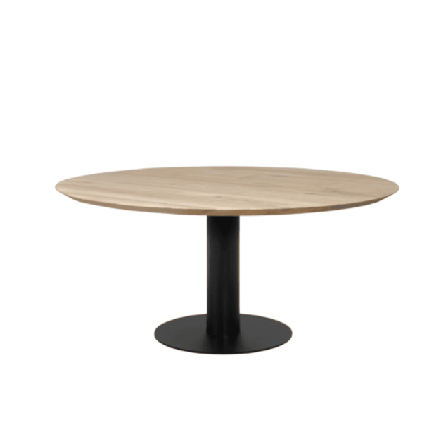 Vergadertafel - Zwart - Met noten 160 cm